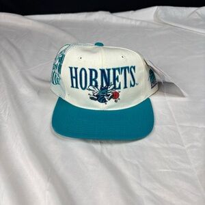 Vintage 90s NBA Charlotte Hornets Teal and White Hat NWT